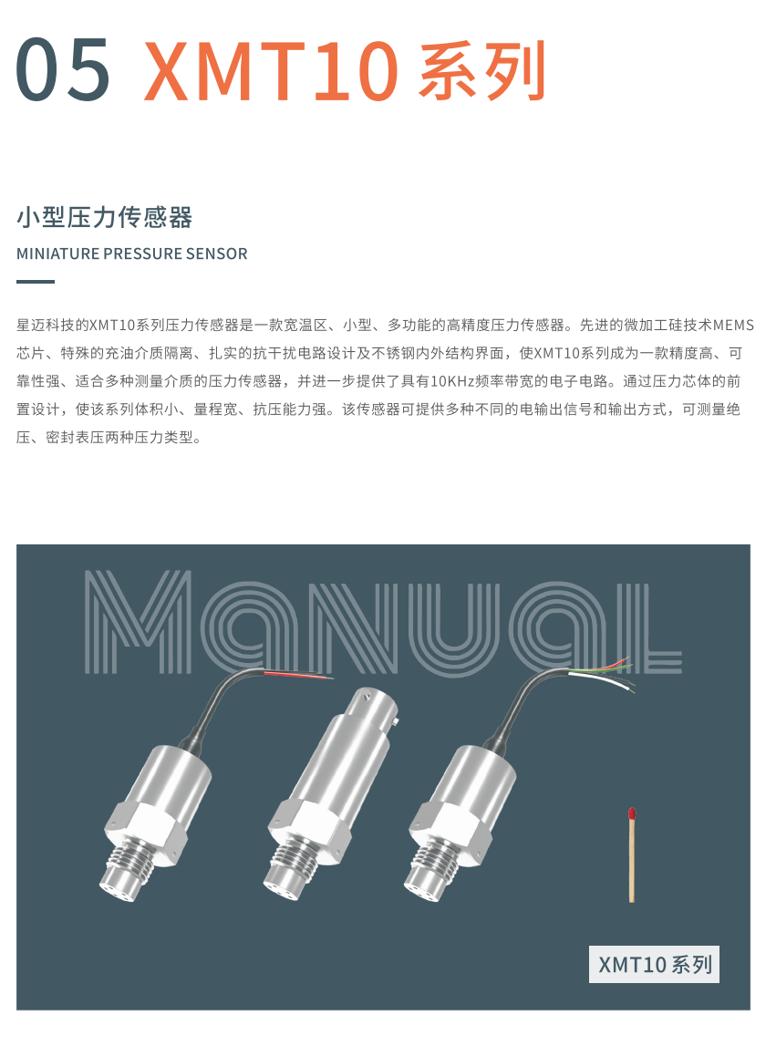 XMT10 系列小型压力传感器