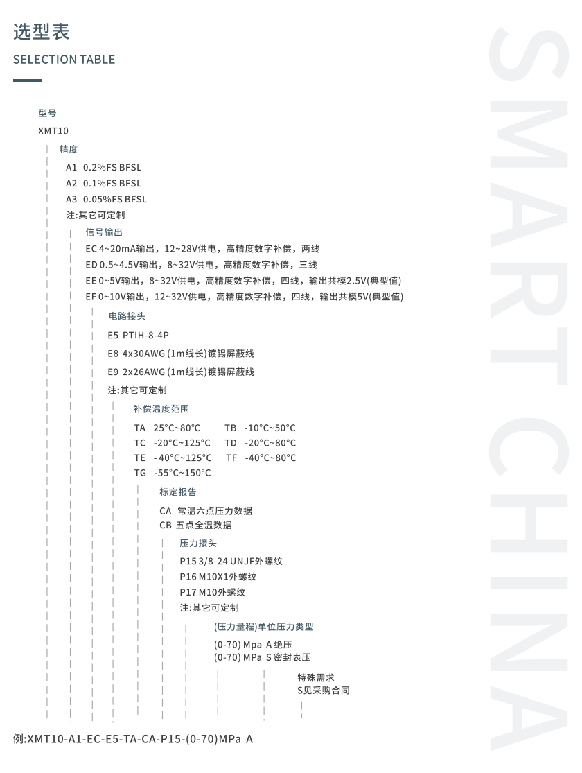 XMT10 系列小型压力传感器