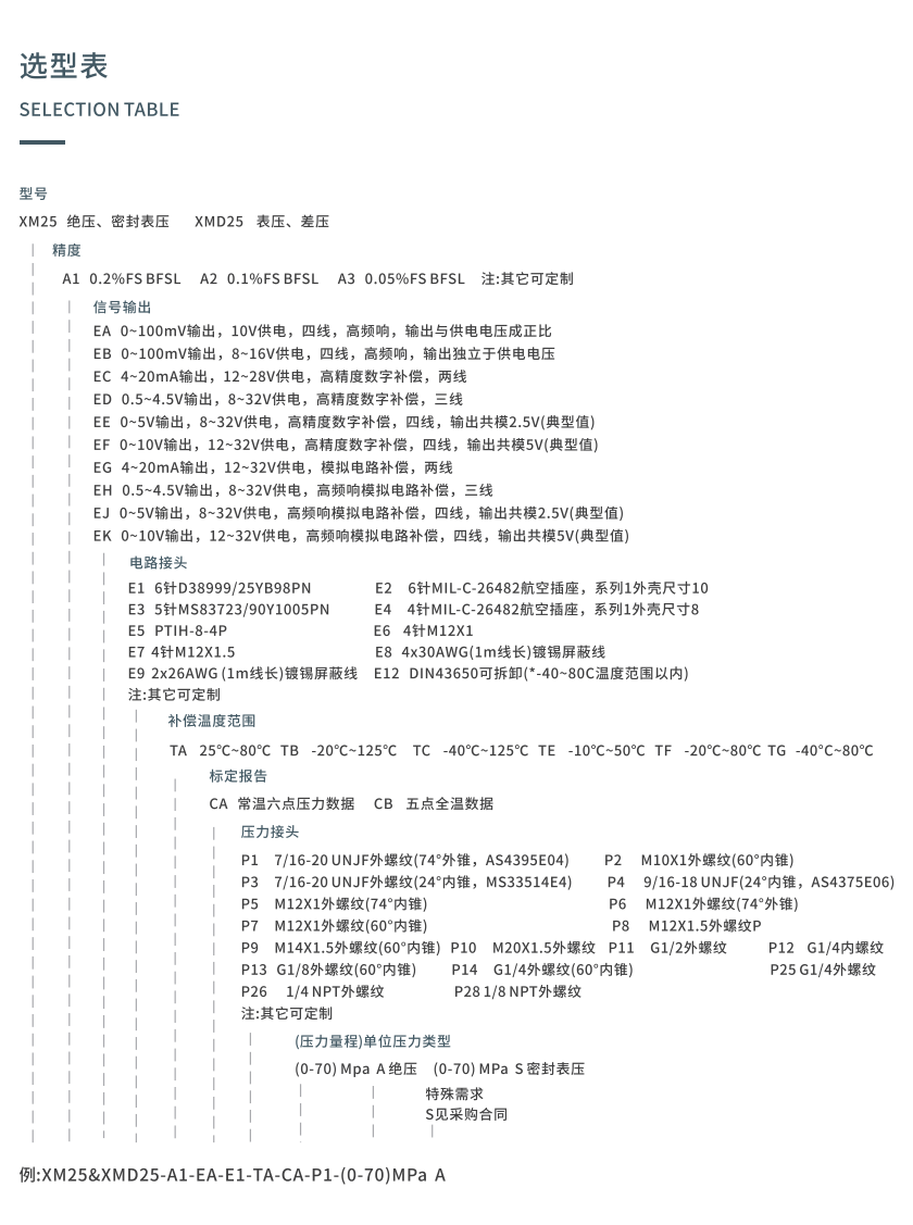 XM25 &XMD25系列通用型压力传感器